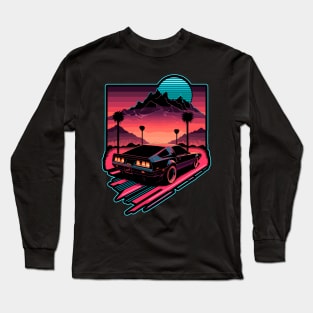 1980s Cyber Summer's Night Rider by gnarly Long Sleeve T-Shirt